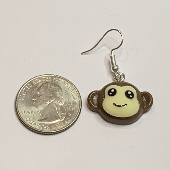 Monkey Earring, Primate Earring, Ape Earring, Monkey Jewelry, Gift Idea - Picture 4 of 7